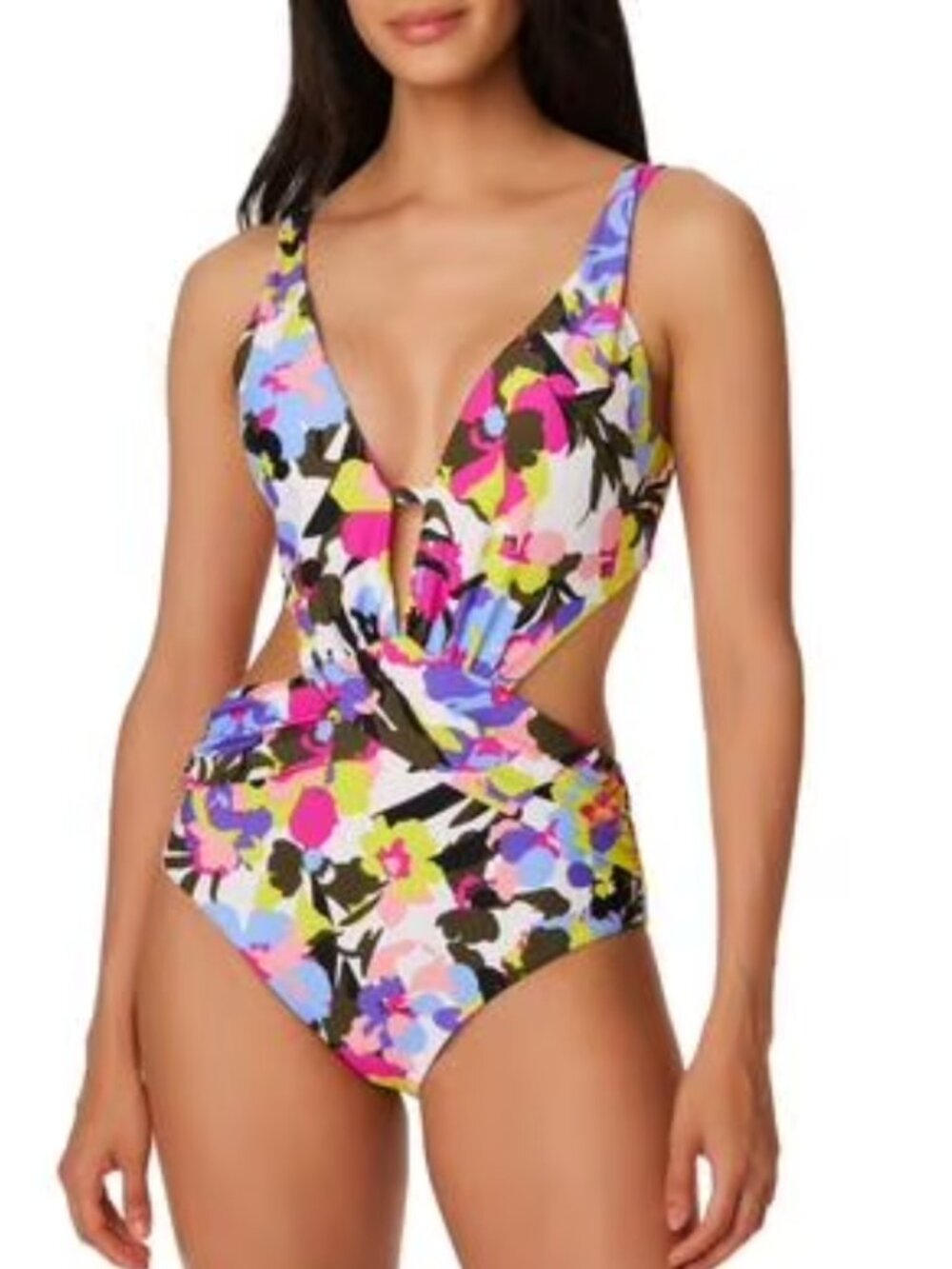 Bar III Womens One Piece Swim Monokini Bathing Suit Swimsuit Swimwear Size L NWT